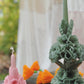 Oaxacan Beeswax Vela Flor Candle - Rosebud Pink