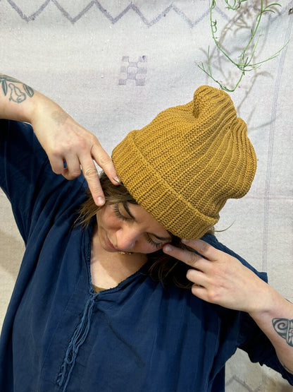 Mira Blackman - Hand-dyed Cotton Beanie - Copper