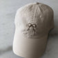 Billy Bamboo - Hand Embroidered Bow on Cotton Dad Cap - Sand