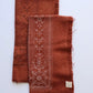 Eco Raw Studio - Plant-dyed Raw Silk Bandana - Sienna + Charcoal