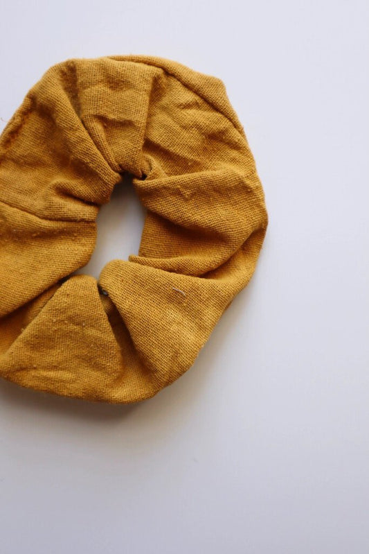 Eco Raw Studio - Desert Gold Plant-dyed Raw Silk Scrunchie