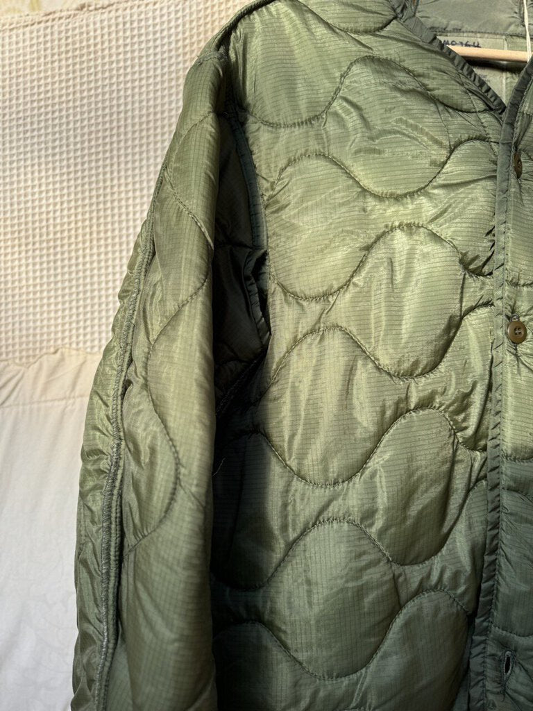 Vintage - Army Green Quilted Liner/Field Jacket - Medium/Large