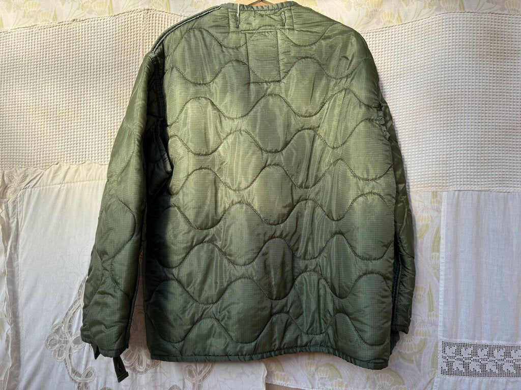 Vintage - Army Green Quilted Liner/Field Jacket - Medium/Large