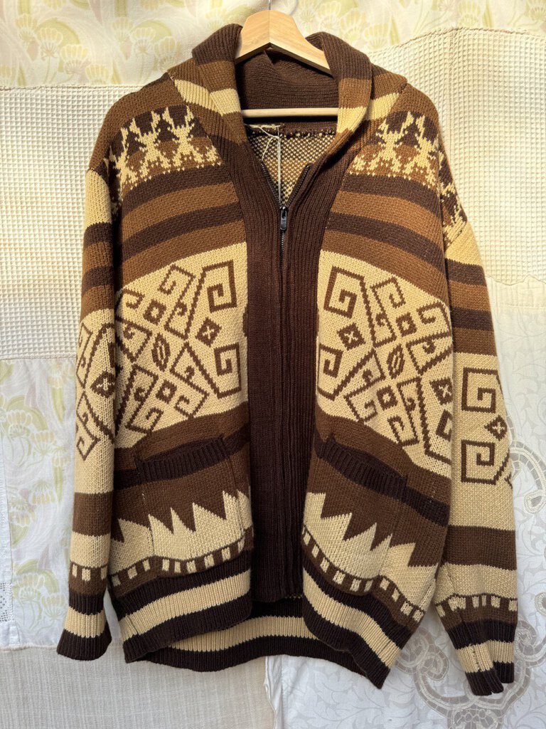 Resale - Retro Fair Isle Cardigan - Large (Men's)