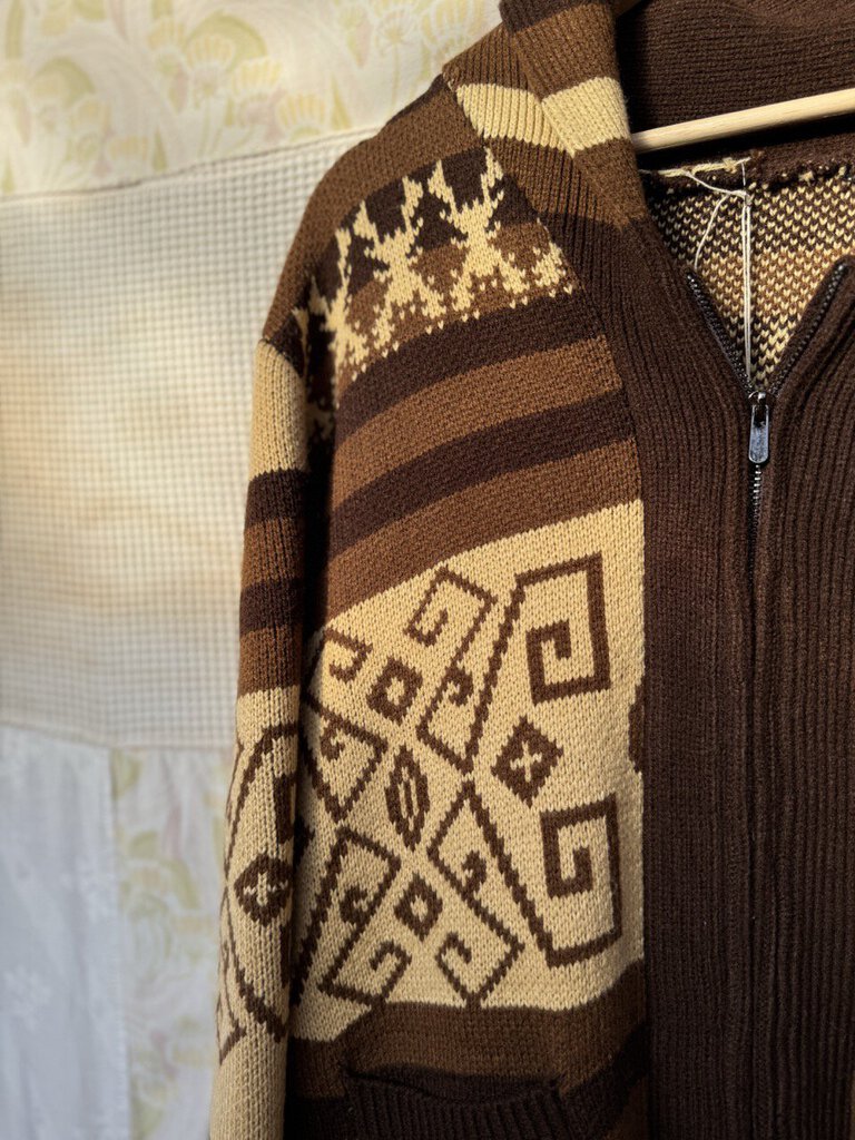 Resale - Retro Fair Isle Cardigan - Large (Men's)