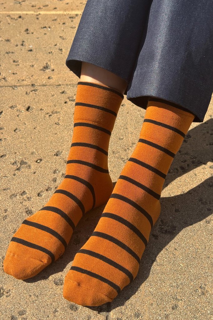 Le Bon Shoppe - Sienna + Ink Striped Wally Socks