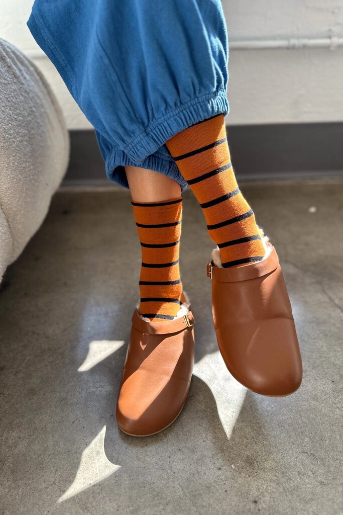 Le Bon Shoppe - Sienna + Ink Striped Wally Socks