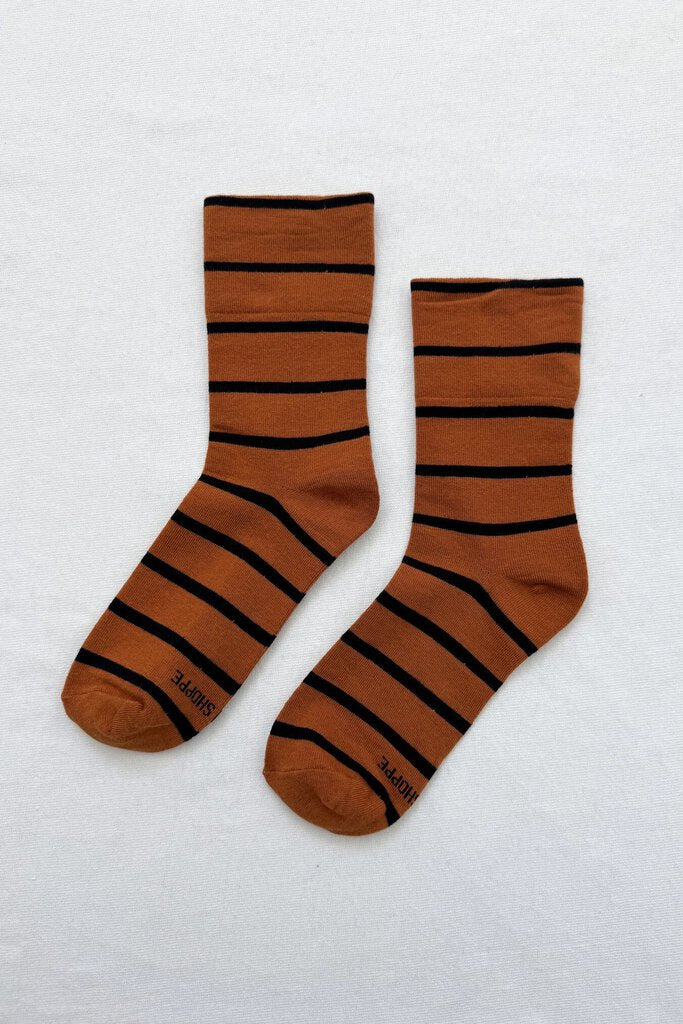 Le Bon Shoppe - Sienna + Ink Striped Wally Socks