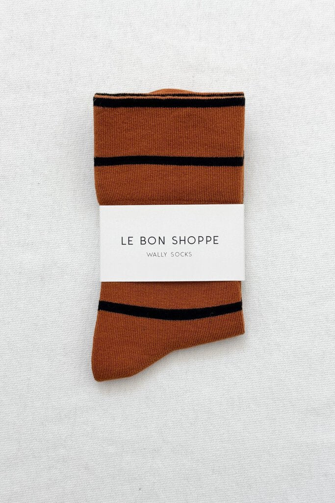 Le Bon Shoppe - Sienna + Ink Striped Wally Socks