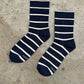 Le Bon Shoppe - Black + White Striped Wally Socks