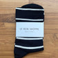 Le Bon Shoppe - Black + White Striped Wally Socks