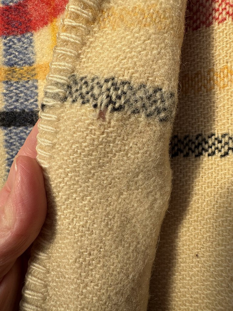 Vintage - Warmbilt Midcentury Plaid Virgin Wool Blanket