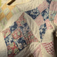 Old Aurora - Snow Antique Quilt Remnant Cropped Tee - Small