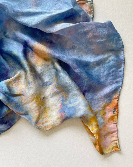 Mira Blackman - Hand-dyed Silk Bandana - Dawn