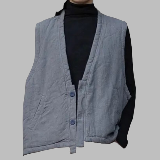 Belle Waera - Hanten Padded Vest - Gray - O/S