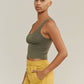 Jungmaven - Olive Green Sporty Tank - Large