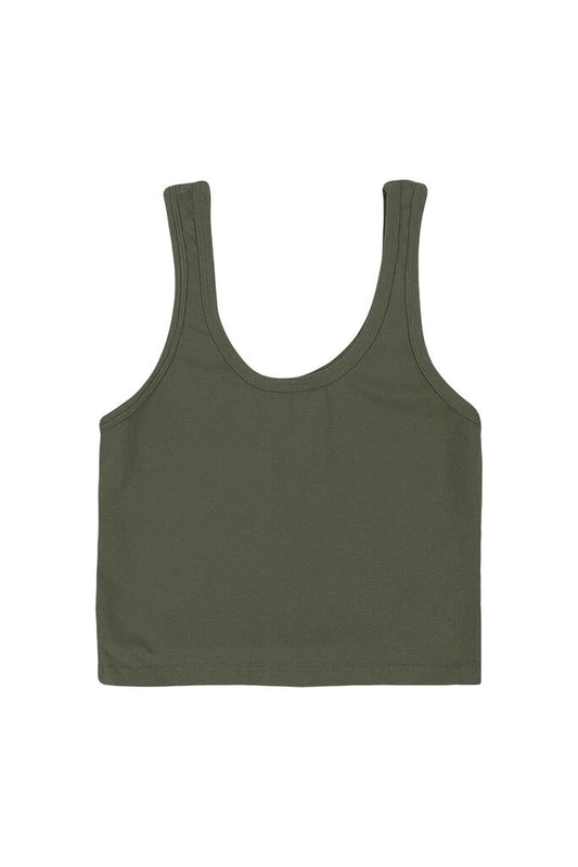 Jungmaven - Olive Green Sporty Tank - Large