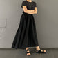 April Meets October - Black Easy Skirt - Large/Xlarge