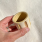 Roaming Barefoot - Little Handbuilt Ceramic Cup - Ochre + Yellow