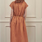 amente - Amber Button-front Linen Dress - Medium