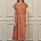 amente - Amber Button-front Linen Dress - Large