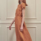 amente - Amber Button-front Linen Dress - Large