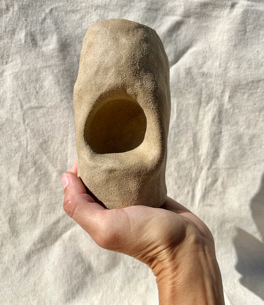 Roaming Barefoot - Sandy Alcove Handbuilt Vase