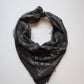 Eco Raw Studio - Plant-dyed Raw Silk Bandana - Blue-Black with Grey