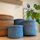 Amsha - Sky Blue Sisal Storage Basket - XS