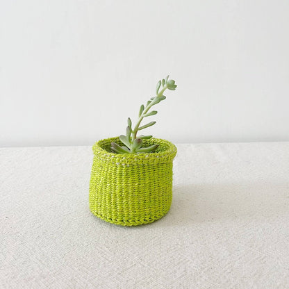 Amsha - Lime Sisal Storage Basket - XXS
