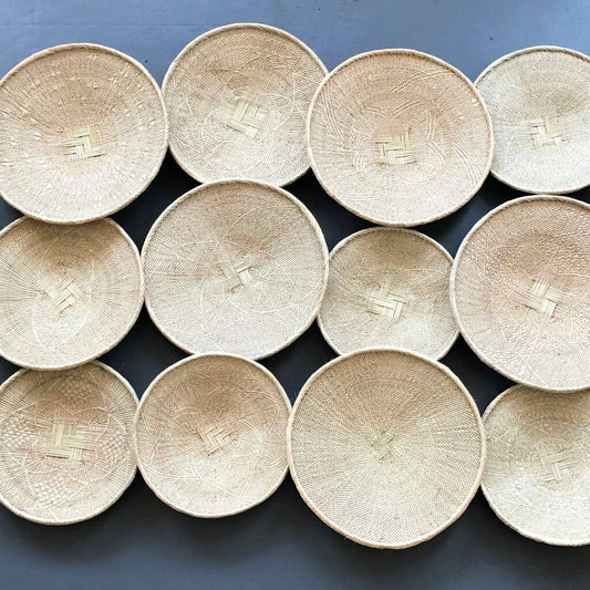 Amsha - Binga Wild Grass Winnowing/Wall Basket - 14.5"