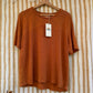 Jungmaven - Burnt Orange 100% Hemp Dakota Tee - Large
