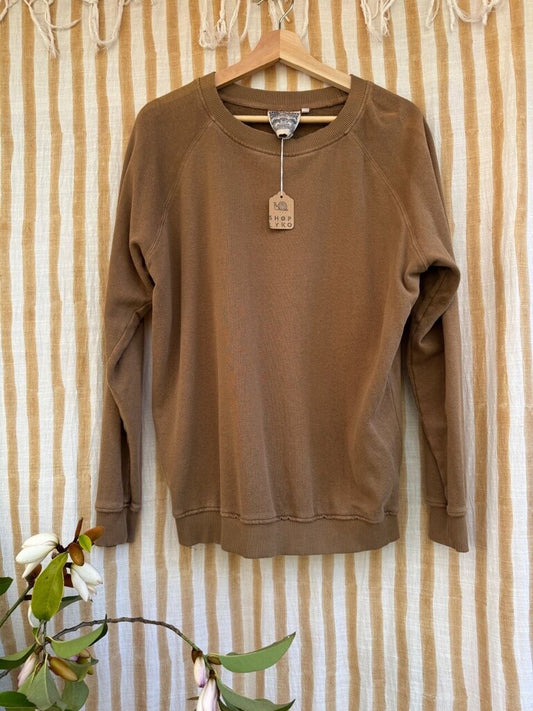 Jungmaven - Coyote Bonfire Raglan Hemp Sweatshirt - Medium - (Sun Damage)