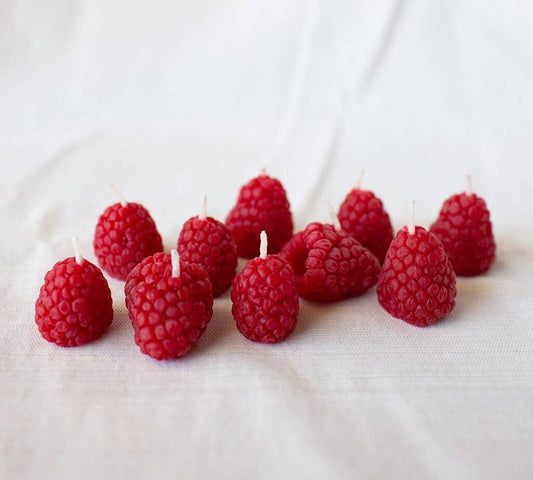 Happy Organics - Single Raspberry Beeswax Candle