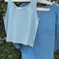 PO-EM - Indigo-dyed Woven Cotton Tank - Medium