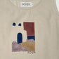 PO-EM - Meet-Me-Here Block-printed Long Cotton Tank - Small/Medium