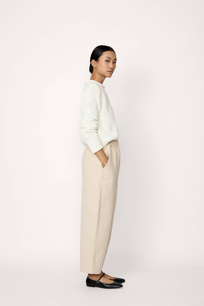 Laude the Label - Ivory Barrel Leg Denim Pants - Medium