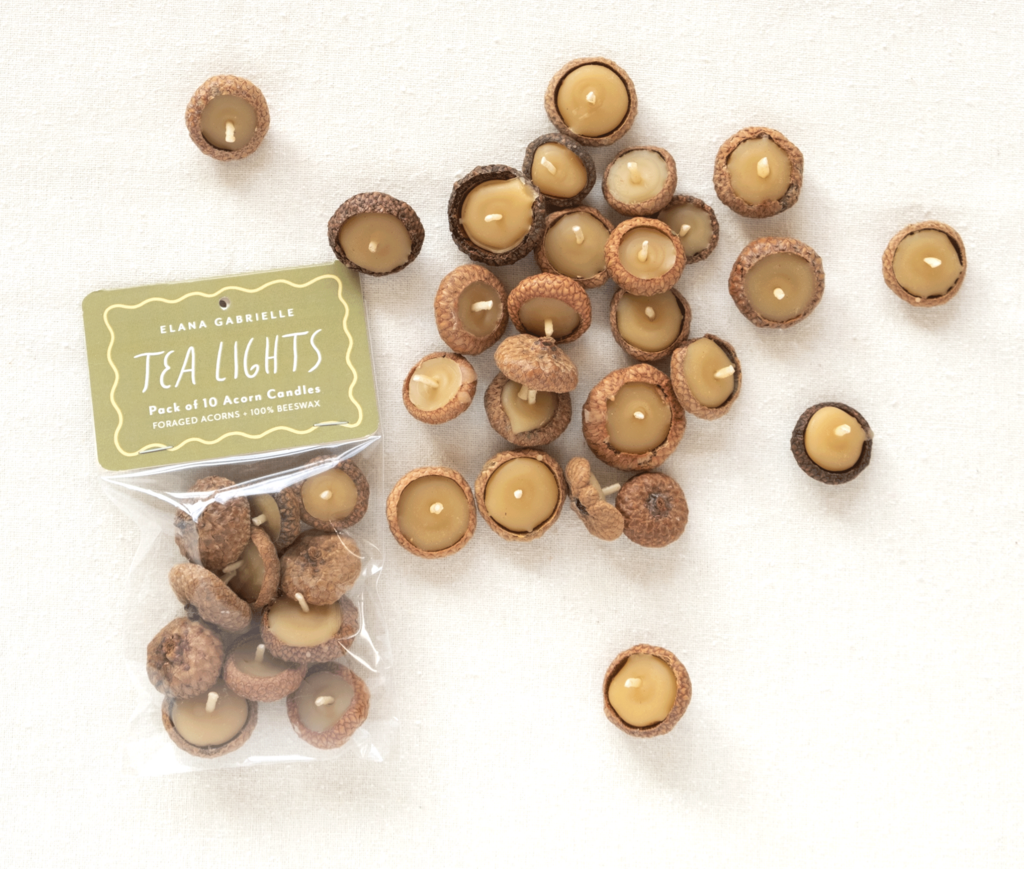 Elana Gabrielle - Floating Acorn Beeswax Candles