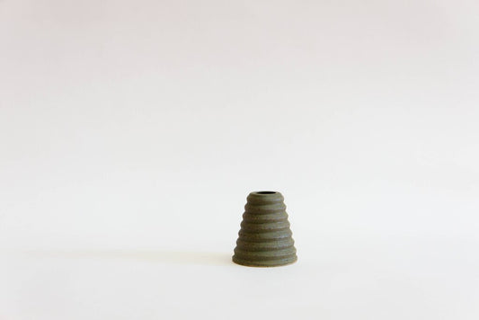 Utility Objects - Olive Tiered Ceramic Candle Holder