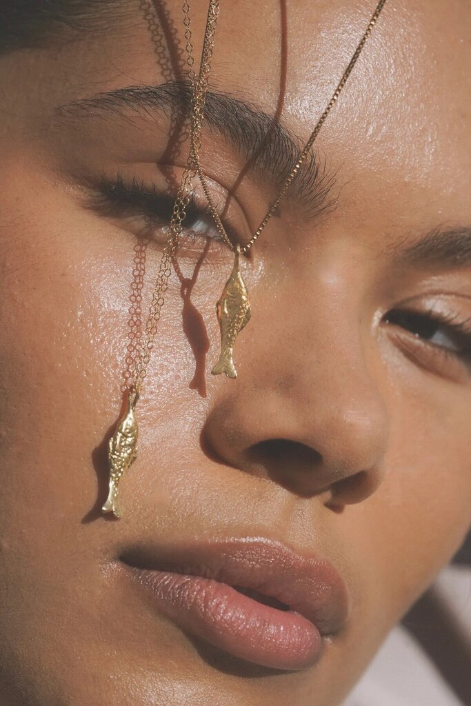 Mountainside Jewelry - Pescadero Gold Vermeil Pendant Necklace - 18" Cable Chain