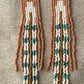 Waleia Creative - Cherokee Beadwork Earrings - Rose + Ivory