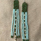 Waleia Creative - Cherokee Beadwork Earrings - Turquoise + Travertine