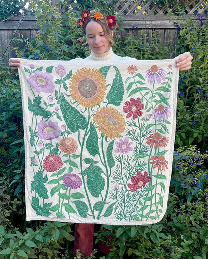 Lili Arnold Studios - Summer Garden Organic Cotton Tea Towel