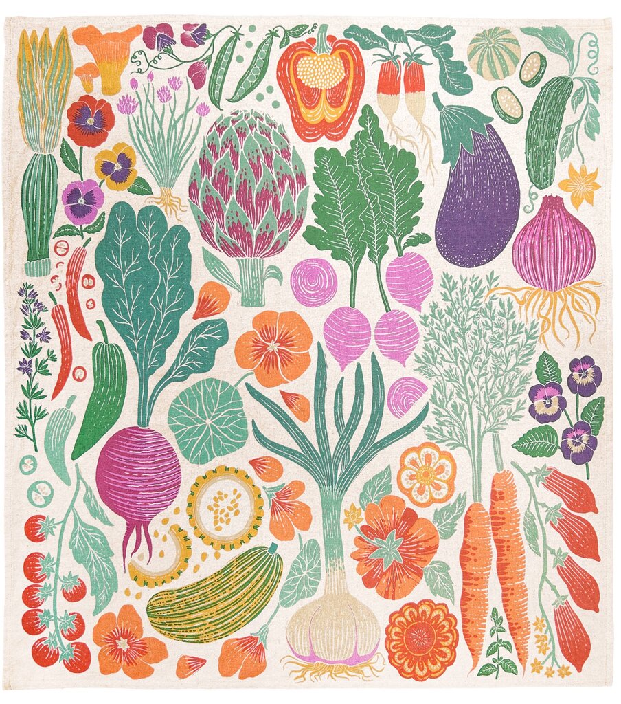 Lili Arnold Studios - Veggie Garden Organic Cotton Tea Towel