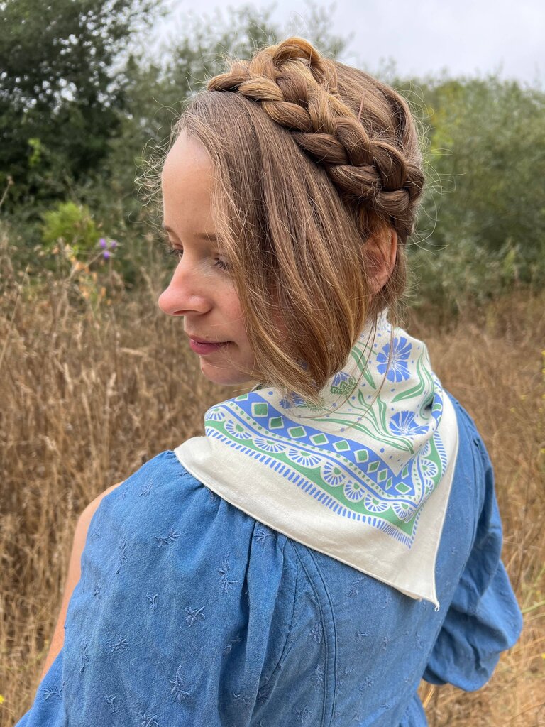 Lili Arnold Studios - Cornflowers Hemp & Organic Cotton Bandana