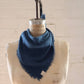 Eco Raw Studio - Plant-dyed Raw Silk Bandana - Solid Indigo