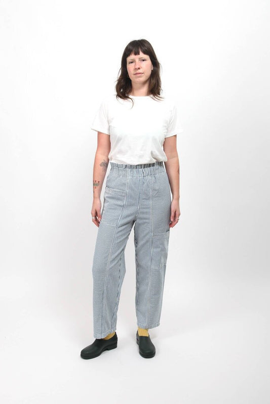 Gravel & Gold - Hickory Stripe Rally Pants - Size 3 (31/32 - 12/14)