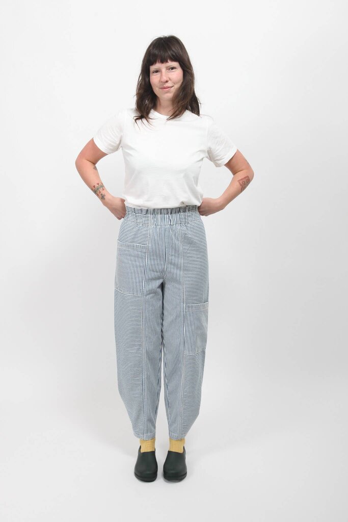 Gravel & Gold - Hickory Stripe Rally Pants - Size 1 (27/28 - 4/6)