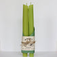 Happy Organics - Celery Taper Beeswax Candle Pair