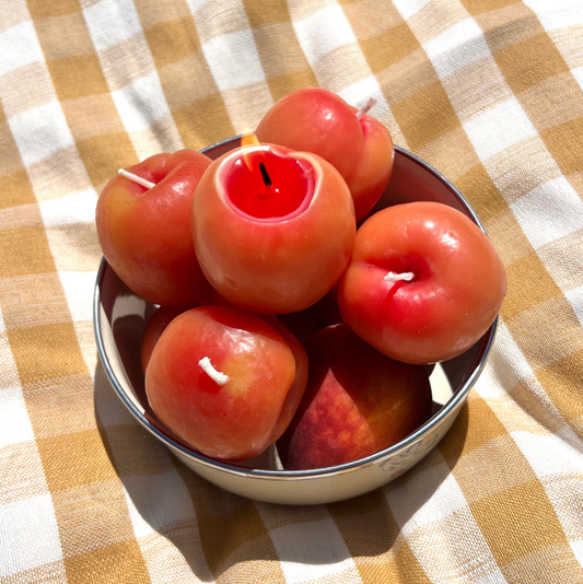 Happy Organics - Peach Beeswax Candle